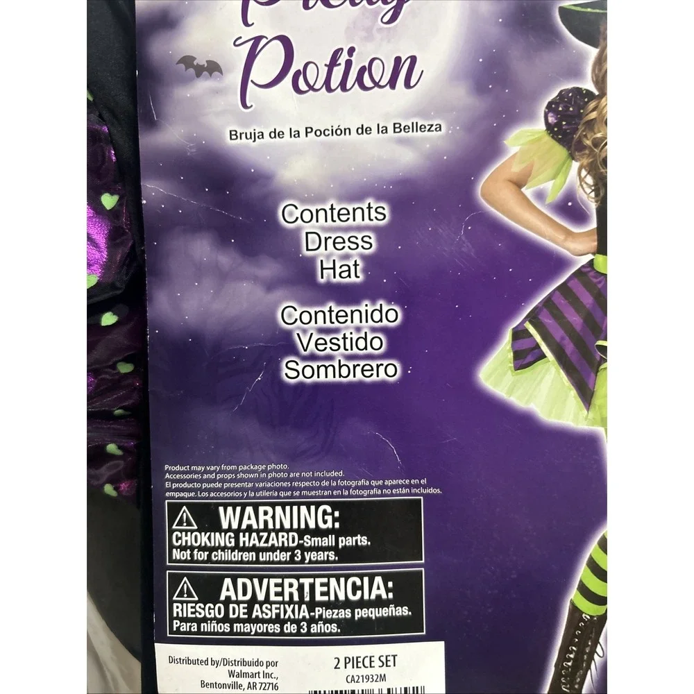 Way To Celebrate Girls‎ Pretty Potion Witch Costume Size Medium 8-10 NWT